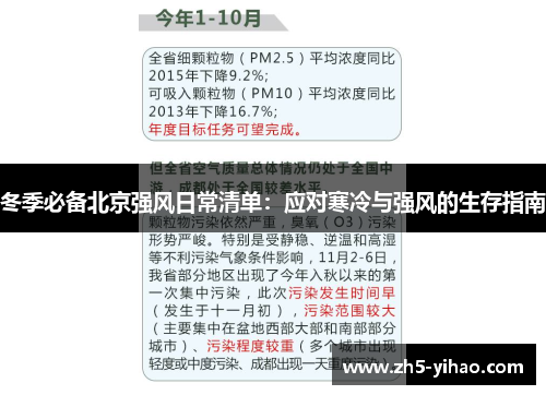 冬季必备北京强风日常清单：应对寒冷与强风的生存指南
